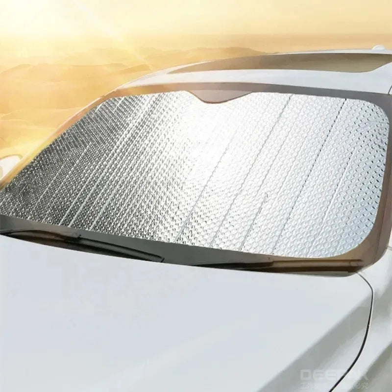 Thickened Sun Block Car Sun Block Front Window Sun Block Aluminum Foil Heat Insulation Car Sun Block Visor Universal