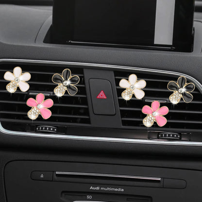 3 Pcs Car Decorations Flower Car Air Freshener Vent Clip Car Decor Car Accessories Interior Car Decorations for Women Girls