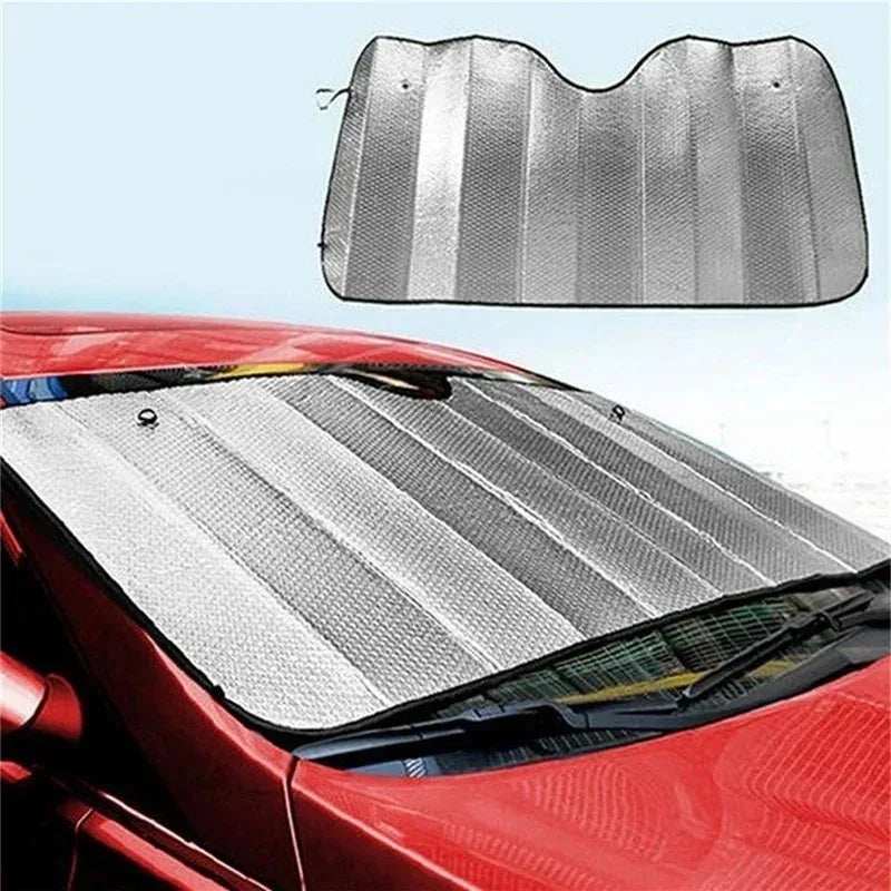 Thickened Sun Block Car Sun Block Front Window Sun Block Aluminum Foil Heat Insulation Car Sun Block Visor Universal