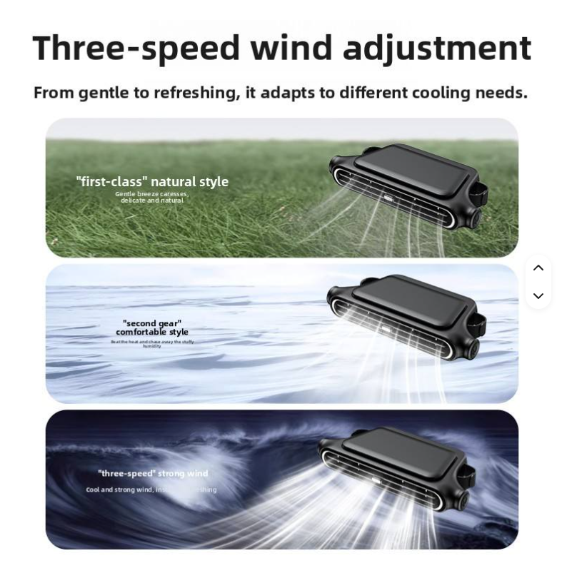 New Universal Car Seat Fan for Cars Trucks Vans-Usb Rechargeable 3-Speed Built-In Battery Powerful Airflow Cool Breeze (ABS