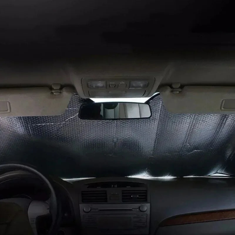 Thickened Sun Block Car Sun Block Front Window Sun Block Aluminum Foil Heat Insulation Car Sun Block Visor Universal